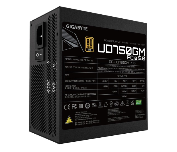 Gigabyte Outlet UD750GM PG5 750W 80 Plus Gold ATX 3.0 - 1560251 - zdjęcie 4
